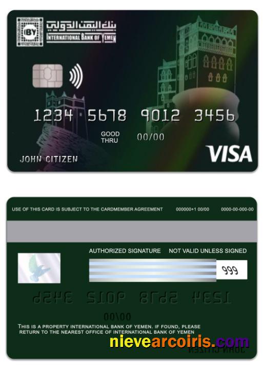 Yemen International Bank of Yemen visa electron card